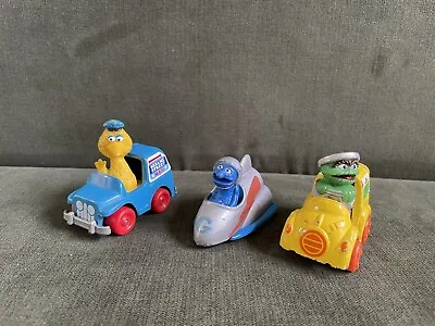 3 Vintage Playskool Sesame Street Diecast Cars Set Big Bird Super Grover Oscar • $6
