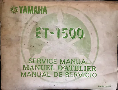 Yamaha Genuine-parts Book  ET1500 GENERATOR . 1976 • $20