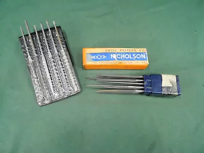 Vintage 12 NICHOLSON No 37404 SWISS PATTERN FILES  + 6 Unmarked Antique Tool • $14.99