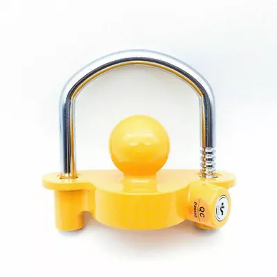 $19.98 • Buy 1X/2X Trailer Coupling Lock Universal Hitch Tow Ball 2 Keys Caravan Antitheft