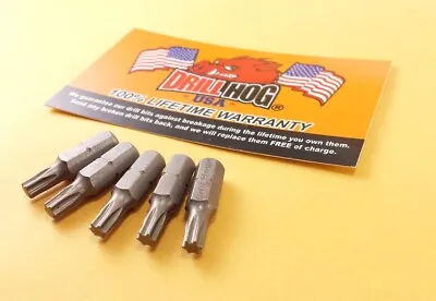 Drill Hog® T-6 Torx Bit T-6 Star Bit T-6 X 1  Insert Lifetime Warranty 5 Pc • $9.49