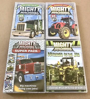 4 LOT: Mighty Machines DVDs (Super Pack Big Wheels Rollin' Tools On The Job) • $12.99