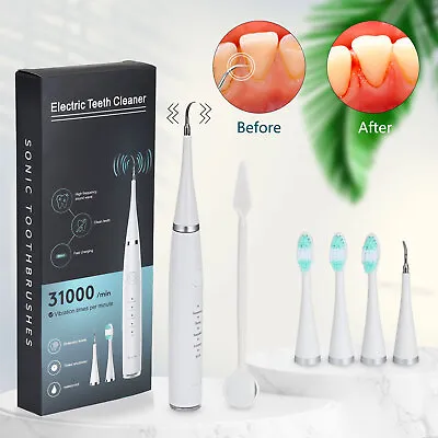 $13.99 • Buy Ultrasonic Dental Scaler Calculus Remover Electric Teeth Whitening Cleaner White