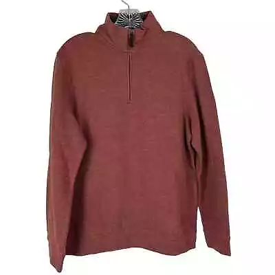 Tasso Elba 1/4 Zip Shirt Cotton Long Sleeve Sweatshirt Pullover Mens Sz Medium  • $16.95