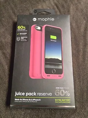 Mophie Juice Pack RESERVE 60% EXTRA Battery Pack For Apple IPhone 6s/6 Pink NEW • $24.90