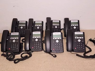 Lot Of 8 Polycom Phones Sound Point IP 330 SIP VoIP Gray Corded Telephones • $85