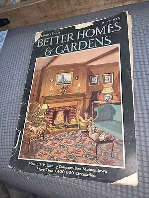 Vintage Better Homes And Gardens Magazine FRBRUARY 1932 Fireplace Cover • $7.99