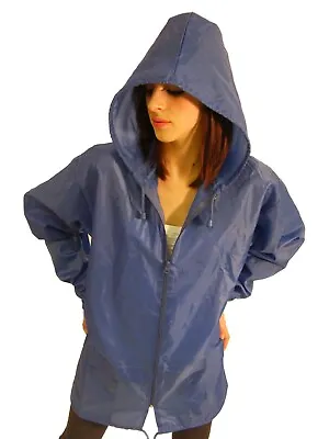 Brand New Blue Waterproof Kagoule Raincoat Rain Mac Jacket Blue Medium • £4.99