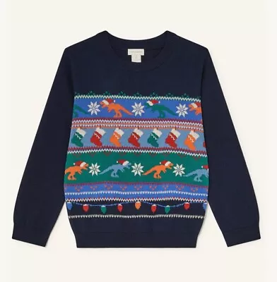 £23 • Buy Monsoon Baby Boys Christmas Dinosaur Navy Knit Jumper - Various Sizes- *BNWT*