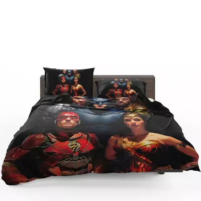 DC Comics Justice League Movie Quilt Duvet Cover Set Bedclothes Twin King • $54.99