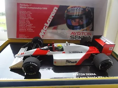 F1 AYRTON SENNA McLAREN MP4/4 JAPAN GP 1st CHAMPIONSHIP 1988 1/18 MINICHAMPS. • $361.07