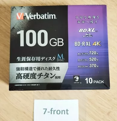 10 Disc Verbatim M-DISC Long-Term Storage Blu-ray BD-R XL 100GB 4x Speed • $97