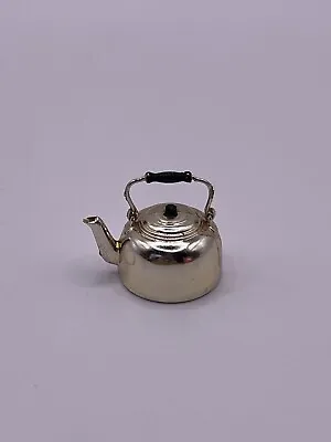 Vintage Plastic Gold Tone Dollhouse Miniature Tea Pot Kettle Kitchen Decor • $12