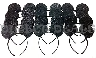 10 PCS Mickey Mouse Ears Headbands DIY All Black Party Favors Birthday Costume • $10.99