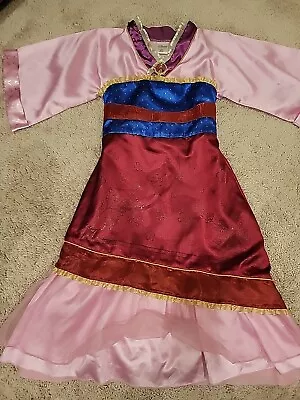 Disney Princess Mulan Dress Kids Size 5/6 Pink Ruffle • $15