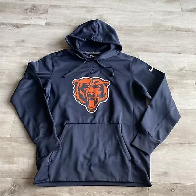 Nike 829436-459 Therma Fit NFL Chicago Bears Blue Hoodie Sz Adult Mens Medium M • $24.71