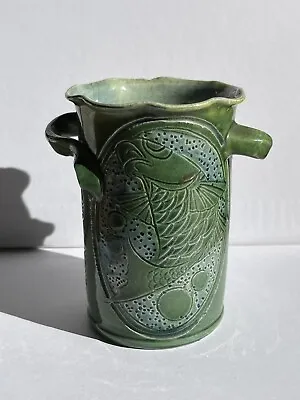 £105 • Buy CH Brannam Pottery Fish Vase 1905 - Arts & Crafts Martin Brothers Era
