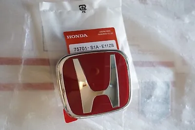 NSX S2000 Prelude RSX Front Rear Honda JDM Red H Emblem Badge Type R AP1 AP2 BB7 • $34.95