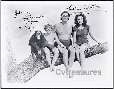 Tarzan Johnny Weissmuller & Maureen O'Sullivan Autographed  TARZAN  SIgned Photo • $750