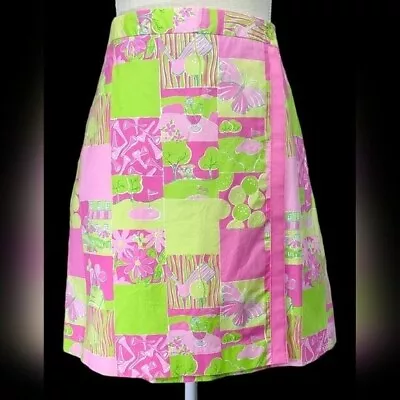 Lilly Pulitzer Vintage Skort Womens 8 Pink And Green Golf Skirt Shorts Ladies* • $27.98