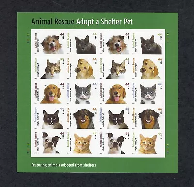 US Scott 4451-4460 Adopt A Shelter Pet Sheet Of 20 Stamps - XF -MNH - SA - 2010 • $14.99