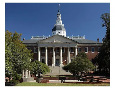 Maryland State House Building 8x10 Photo On 8.5  X 11  • $13