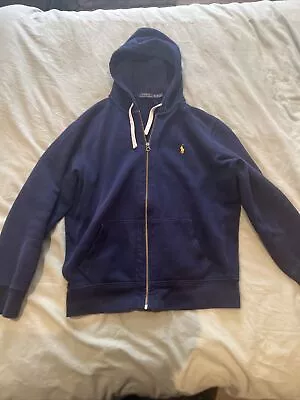 Ralph Lauren Navy Blue Hoodie Jumper Zip  • £10