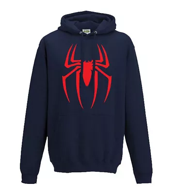 Spider-man Logo Hooded Sweatshirt - Civil War Amazing Spiderman Avengers • £35.99