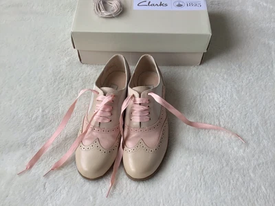£32 • Buy Clarks Narrative ⭐️Ladies Size 4 Narrow Fit Hamble Oak Pink Brogue Shoes⭐️VGC