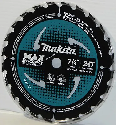 Makita B-61656-1 7‑1/4  24T Carbide‑Tipped Ultra‑Thin Kerf Circular Saw Blade. • $8.95