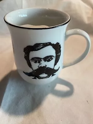 Vintage Nietzsche Philosopher Moustache Mug Made In Japan • $15.95