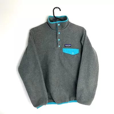 Patagonia Synchilla Snap-T Fleece Jacket Vintage Retro Blue Grey Men's XS • $62.22