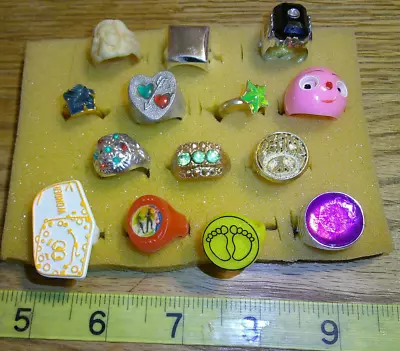 Vintage Lot Plastic Gumball Vending Machine Adjustable Toy Rings  DJR1 • $11