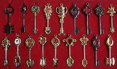 Fairy Tail Lucy's Celestial Spirit Gate Keys 18pc Set Metal Keys 7cm • £17.47
