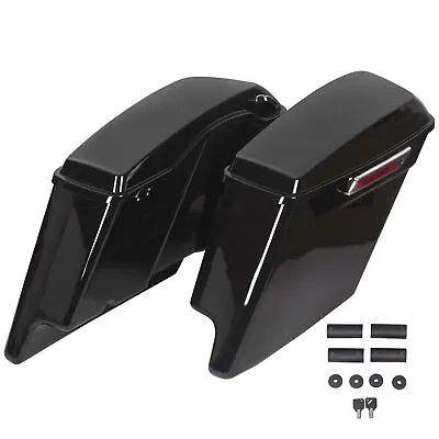 5  Stretched Extended Hard SaddleBags For Harley Street Glide Road King 93-13 • $179