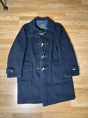 The Original GLOVERALL  Wool Duffel Coat Men's 40 EUR 50 Navy Toggle Black Watch • $109.95