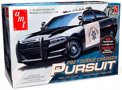 AMT 2021 Dodge Charger Police Pursuit 1:25 Scale Plastic Model Car Kit 1324 • $32.99