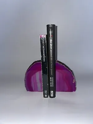£20 • Buy Genuine Pink Geode Bookends/Pink Crystal Bookends