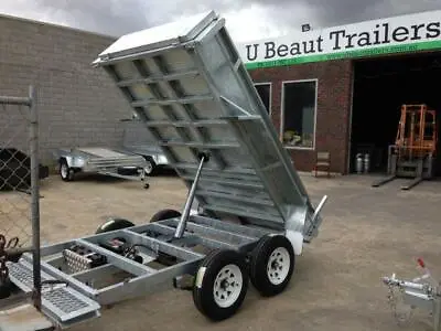 9x5 Tandem Tipper Trailer Galvanised Hydraulic 3000kg ATM Ramps Drop Legs • $11500