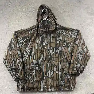 Vintage Cabelas Whitetail Jacket Mens 3XL Camo Goretex Trebark Lined Hooded USA • $199.95