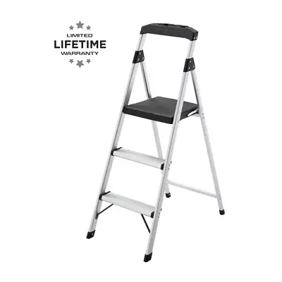 Gorilla Ladders Step Stool Ladder 3-Step 250-Lbs Type I Duty Rating Aluminum • $69.28