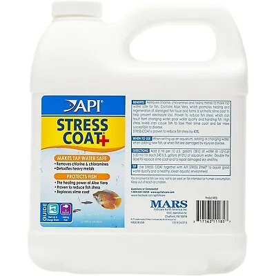 1.9L API Stress Coat Aquarium Water Conditioner Bottle For Fresh And Salt Water • £24.39