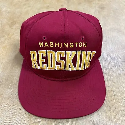 Vintage 90s Starter Washington Redskins Spell Out Arch Logo SnapBack Hat Men’s • $39.99