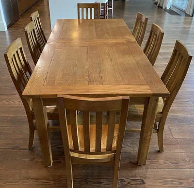 $200 • Buy Wooden Dining Table And 8 Matching Chairs