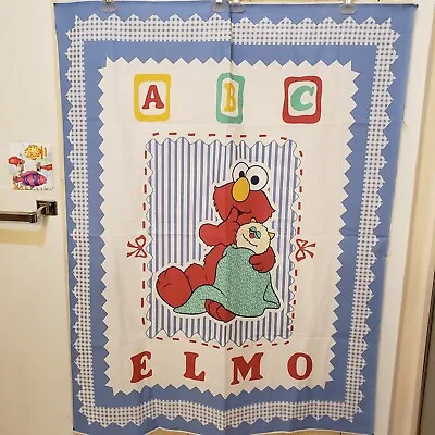 ABC Elmo Fabric Panel Cheater Quilt Panel 34  X 44  • $39.98
