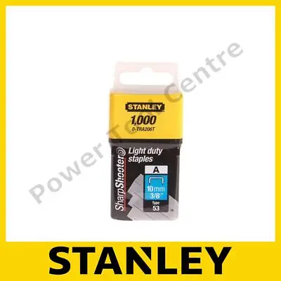 Stanley Spare Replacement TRA2 Light-Duty Staples 10mm Pack Of 1000 STA0TRA206T • £6.99
