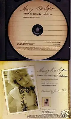 MARY KARLZEN W/ MATTHEW RYAN PROMO CD Single TOM WAITS • $14.99