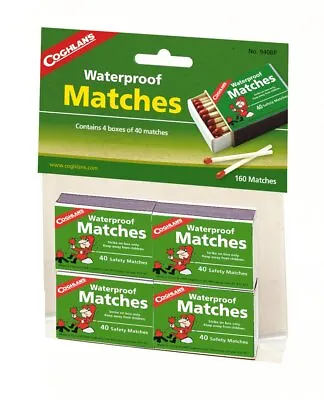 Coghlans Waterproof Safety Matches 4 Boxes Of 40 Total 160 940BP • $7.32