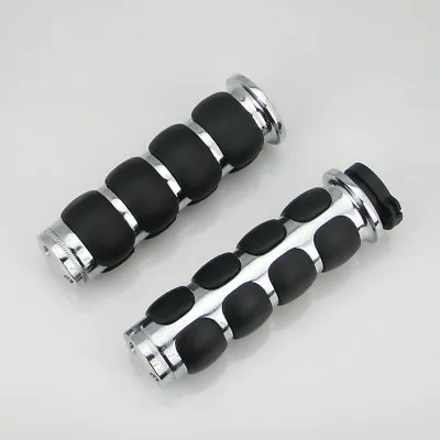 1 Inch Handlebar Handle Grips For Yamaha Virago 250 535 750 1100 V-Max Chrome • $29.95