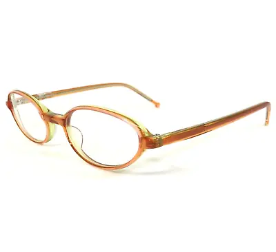Vintage La Eyeworks Eyeglasses Frames DIZ 705 Clear Green Orange Oval 48-20-140 • $69.99